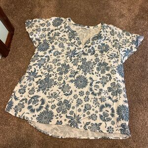 Sonoma V Neck Floral Top